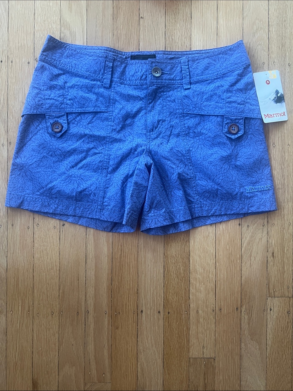 Marmot Women's Indigo Floral-Pattern Performance Shorts